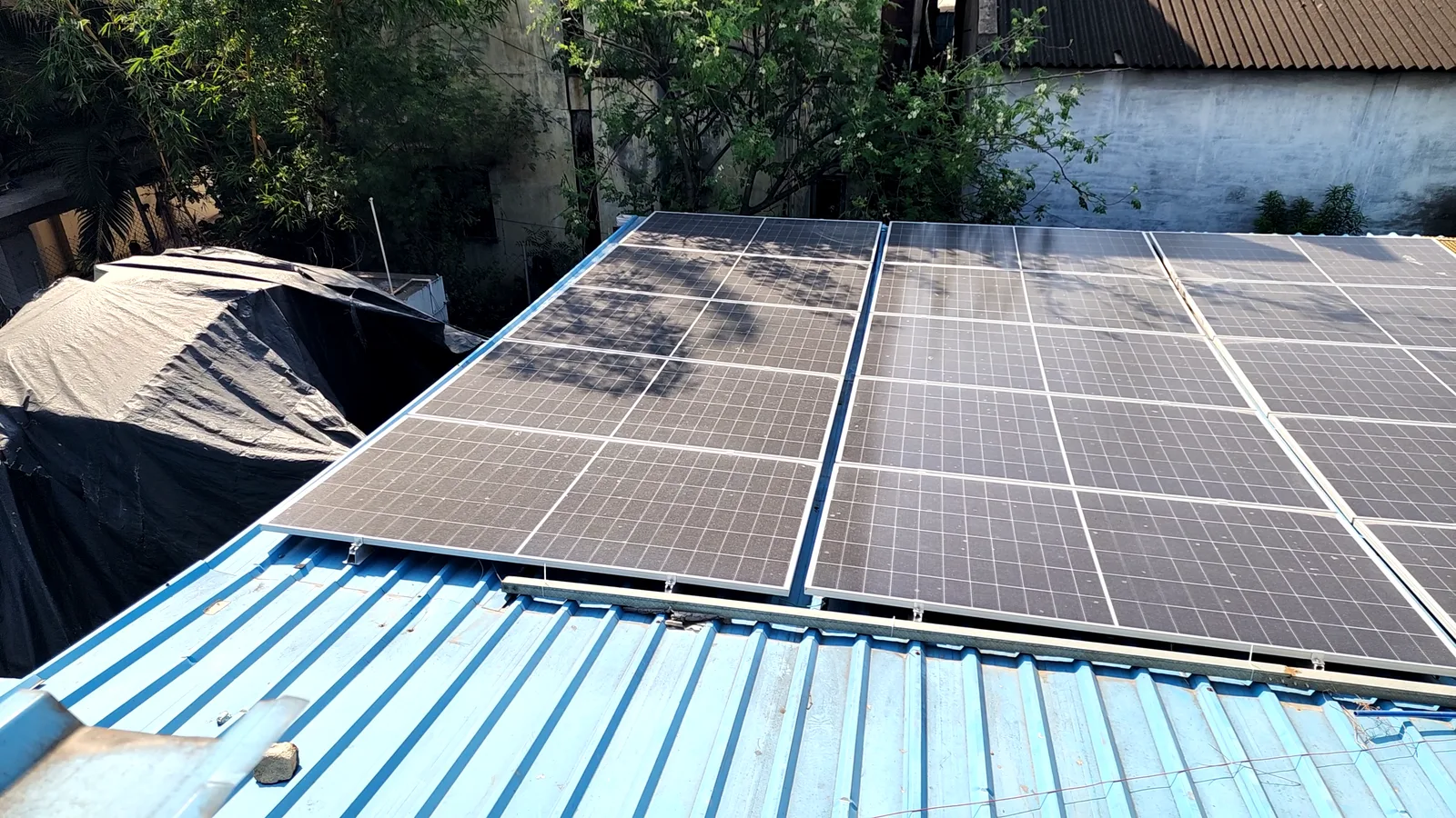 Solar modules installed on the Mehra MAC roof
