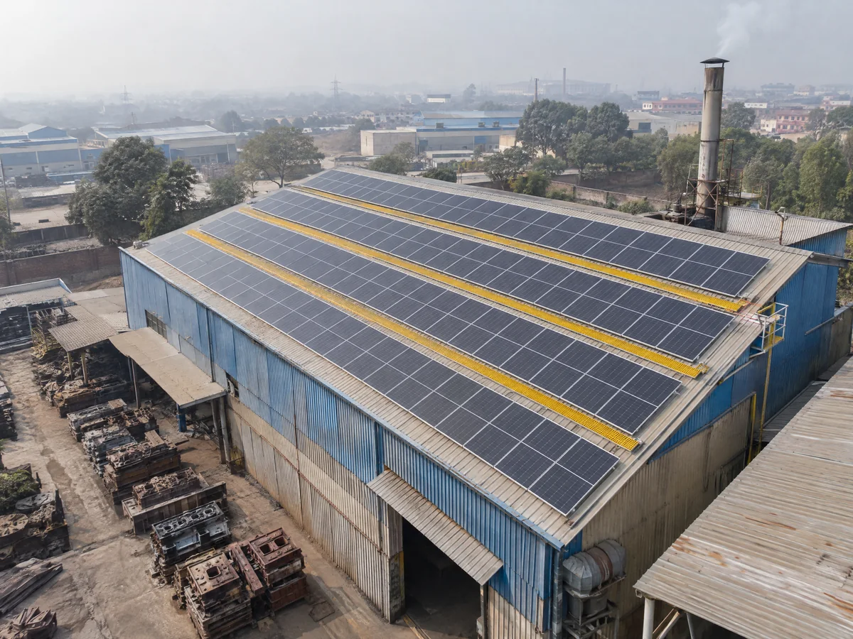 Innovation Casting rooftop solar installation