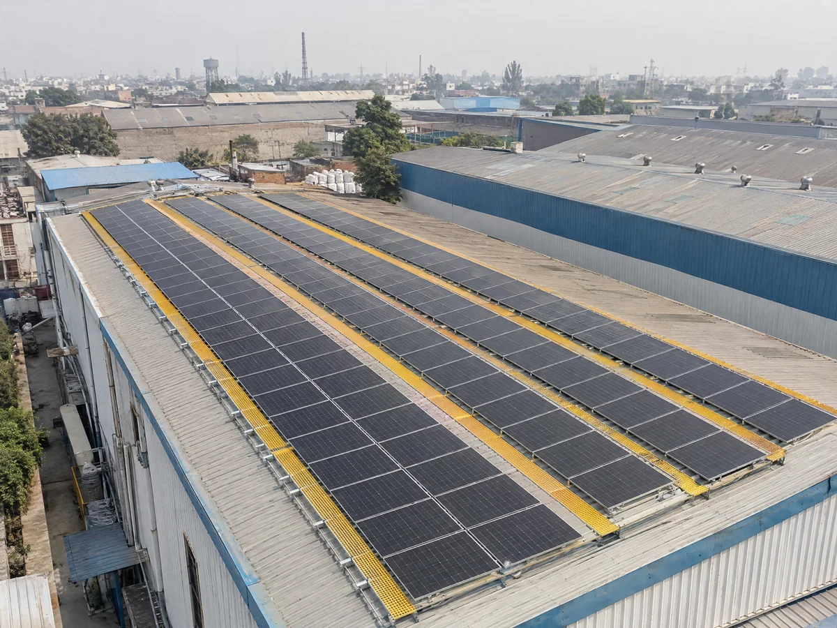 RB Knits rooftop solar installation