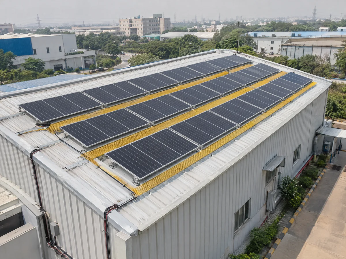 Terravia rooftop solar installation